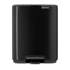 Cubo de basura con pedal Bo 7 L, Negro mate
