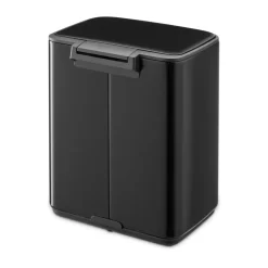 Cubo de basura con pedal Bo 7 L, Negro mate