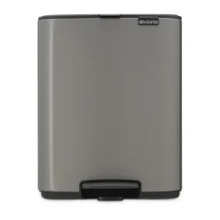 Cubo de basura con pedal Bo 12 L, Platino