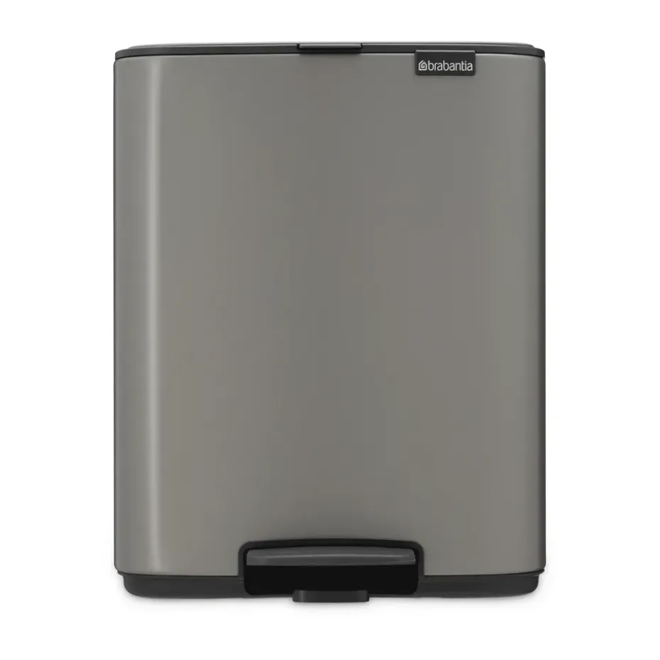 Cubo de basura con pedal Bo 12 L, Platino