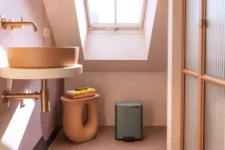 Cubo de basura con pedal Bo 12 L, Platino