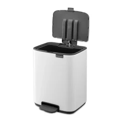 Cubo de basura con pedal Bo 7 L, Blanco