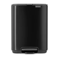 Cubo de basura con pedal Bo 4 L, Negro mate