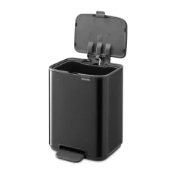 Cubo de basura con pedal Bo 4 L, Negro mate