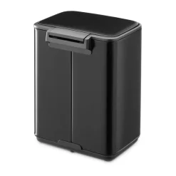 Cubo de basura con pedal Bo 4 L, Negro mate