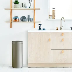 Cubo de basura Touch Bin, 30 L, platino