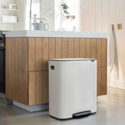 Cubo de pedal Bo 60 L, blanco