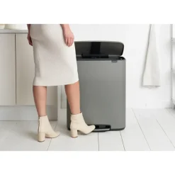 Cubo de pedal Bo 60 L, Mineral concrete grey