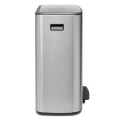 Cubo de pedal Bo 2x30 L, acero mate