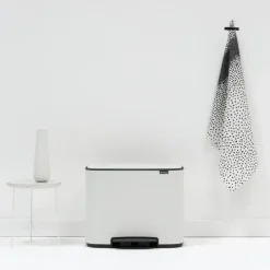 Cubo de pedal Bo 3x11 L, blanco