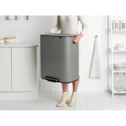 Cubo de pedal Bo 2x30 L, Mineral concrete grey