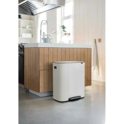 Cubo de pedal Bo 2x30 L, White