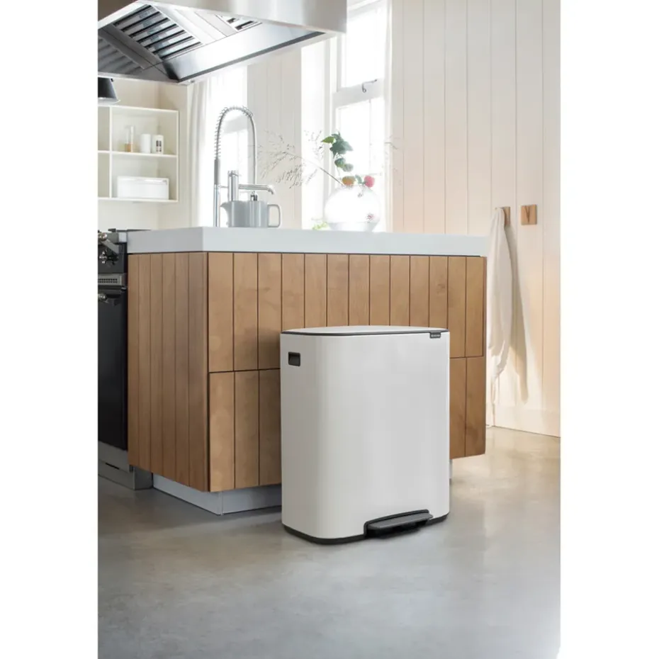 Cubo de pedal Bo 2x30 L, White