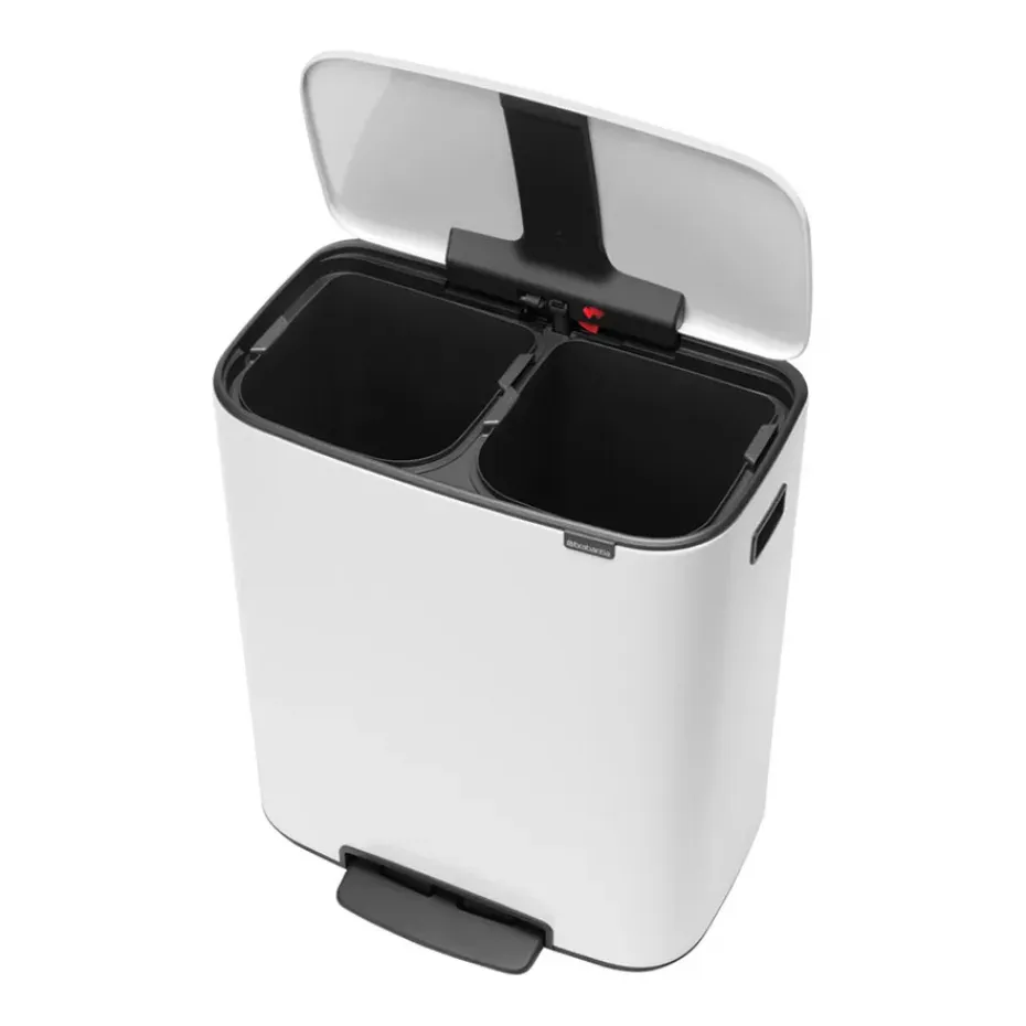 Cubo de pedal Bo 2x30 L, White