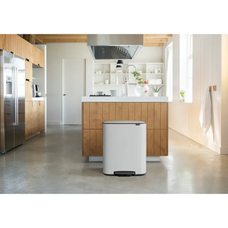 Cubo de pedal Bo 2x30 L, White