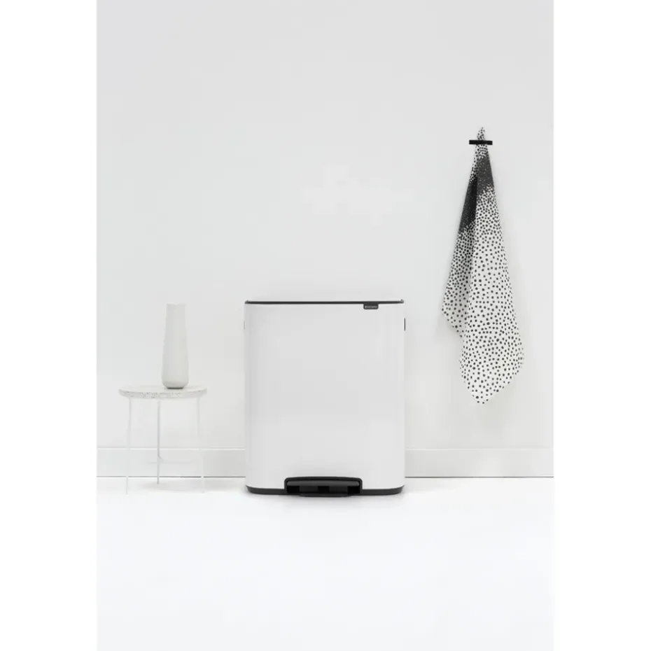 Cubo de pedal Bo 2x30 L, White