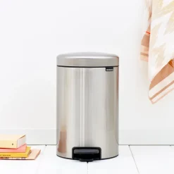 Cubo de pedal newIcon 12L, matt steel fingerprint proof