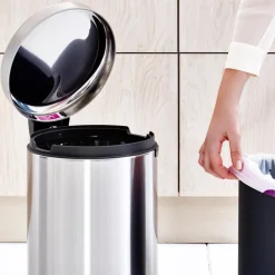 Cubo de pedal newIcon 12L, matt steel fingerprint proof