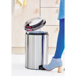 Cubo de pedal newIcon 20L, Matt steel fingerprint proof