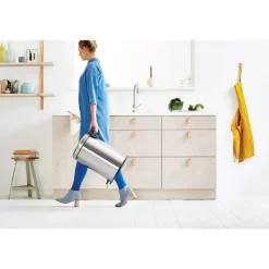 Cubo de pedal newIcon 20L, Matt steel fingerprint proof