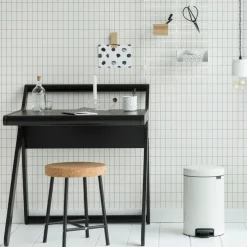 Cubo de pedal newIcon 12L, White (blanco)