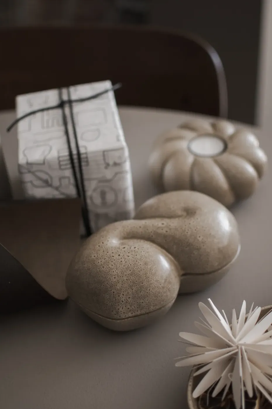 Cuenco con tapa Bun 11x18 cm, Beige