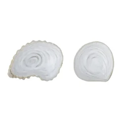 Cuenco decorativo Bakur concha 2 piezas, Beige-gris