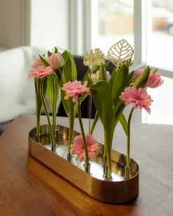 Decoración Brass leaves, set de 2, Wood