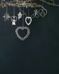 Decoración de ventana Karen Blixen Corazón de flores, Plata