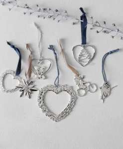 Decoración de ventana Karen Blixen Corazón de flores, Plata