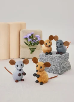 Decoración El house mouse 4,5 cm, Gris
