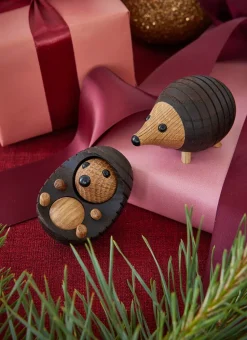 Decoración erizo Stick 4,5 cm, Fresno tratado térmicamente