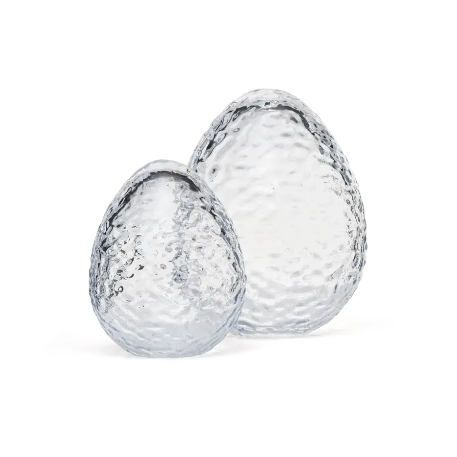Decoración Gry huevo 12 cm, Clear