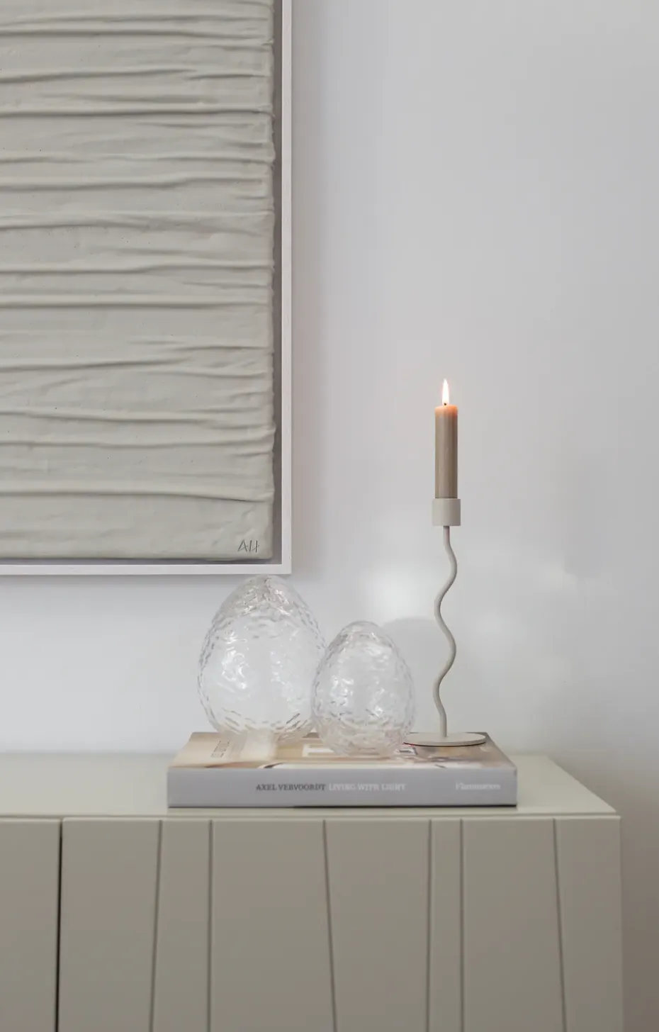 Decoración Gry huevo 12 cm, Clear