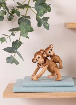 Decoración mono Jolly 11 cm, Roble
