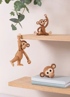 Decoración mono Jolly 11 cm, Roble