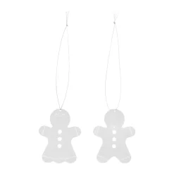 Decoración navideña pepparkaka 6 cm, Acero inoxidable