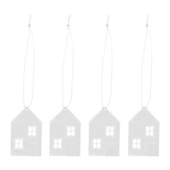 Decoración navideña Town house 6 cm, Acero inoxidable