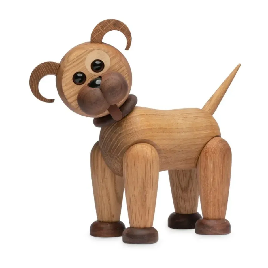 Decoración perro Buddy 20,5 cm, Roble