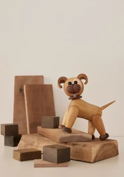 Decoración perro Buddy 20,5 cm, Roble