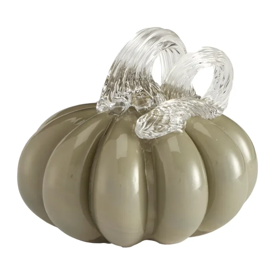 Decoración Pumpkin 8 cm, Khaki