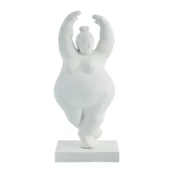 Decoración Serafina mujer pirueta 28 cm, White