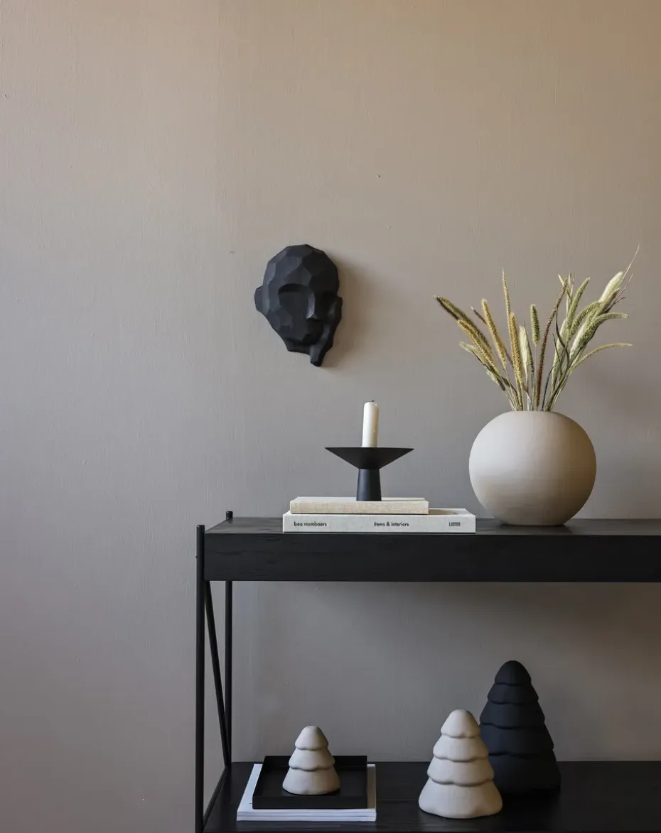 Decoración Snowy árbol de navidad 15 cm, Sand