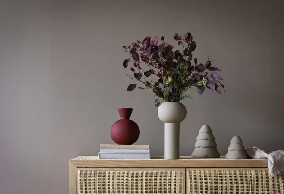 Decoración Snowy árbol de navidad 15 cm, Sand