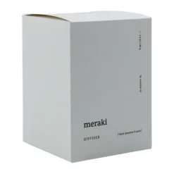 Difusor Meraki de piedra de lava y madera, Negro