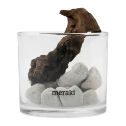 Difusor Meraki de piedra de lava y madera, Blanco