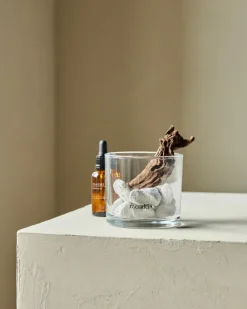 Difusor Meraki de piedra de lava y madera con aceite incluido, Herbal calm, Blanco