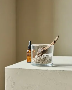 Difusor Meraki de piedra de lava y madera con aceite incluido, Amber dust, negro