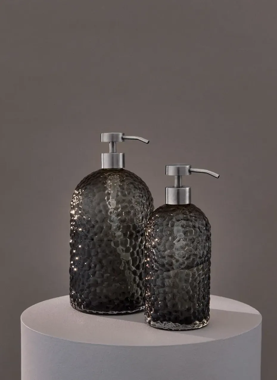 Dispensador de jabón Arura 16 cm, Negro-plata