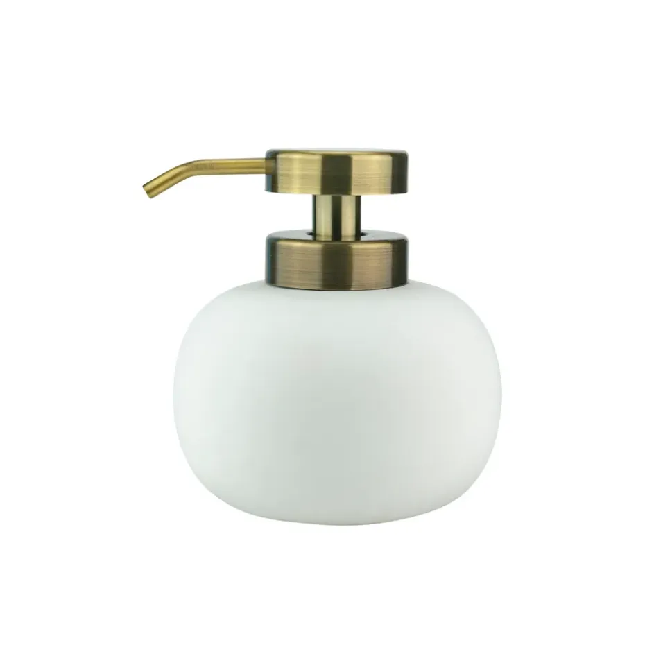 Dispensador de jabón Lotus bajo, blanco